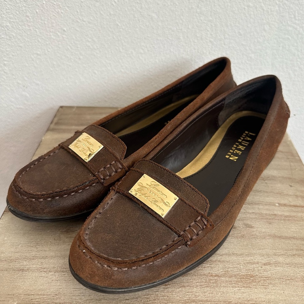 Lauren Ralph Lauren Brown Loafers Slip On Shoes